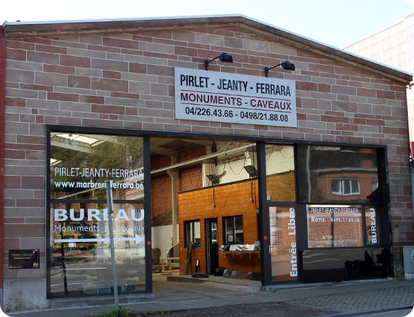 atelier et showroom de monuments funéraires à Liège