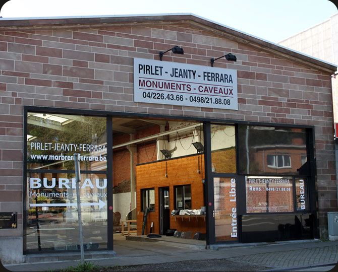 atelier et showroom de monuments funéraires à Liège